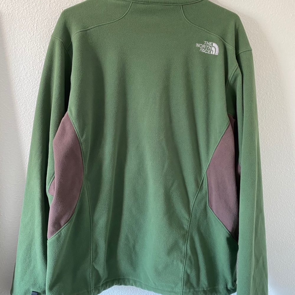 The North Face Green Fleece Zip Up Jacket - Picture 7 of 12